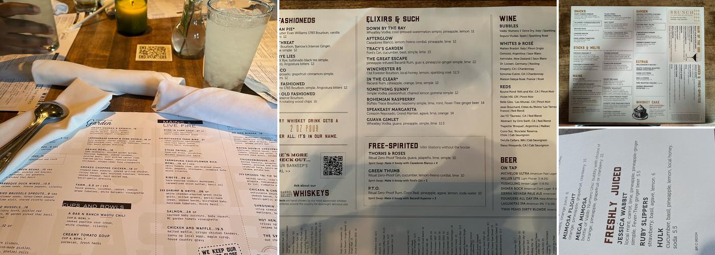 Whiskey Cake Kitchen & Bar Menu