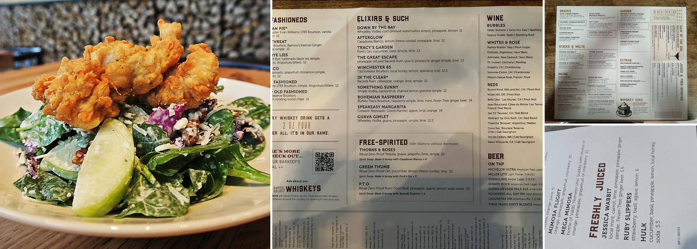 Whiskey Cake Kitchen & Bar Menu