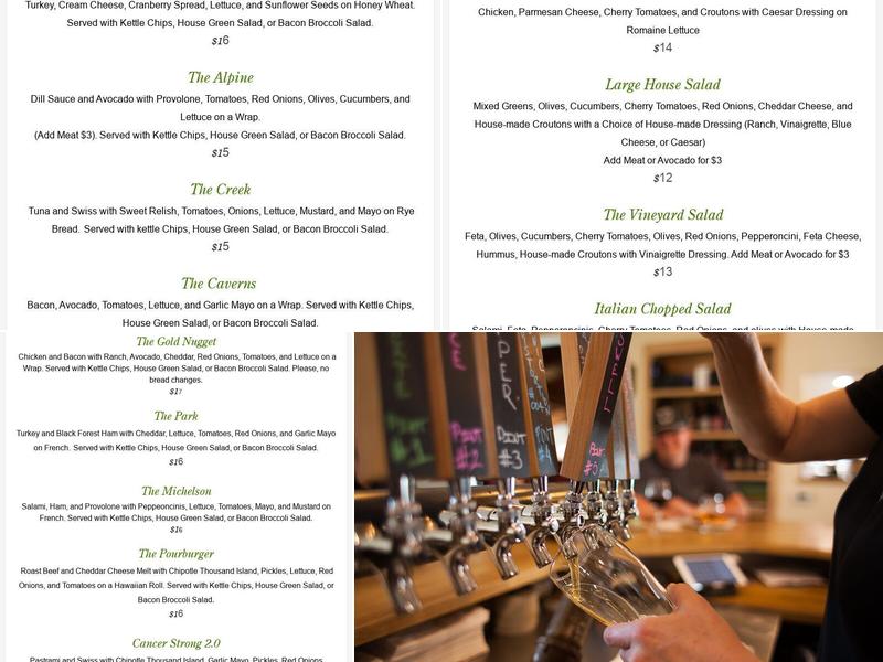 Murphys Pourhouse Menu