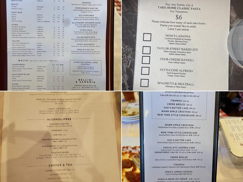 Maggiano's Little Italy Menu