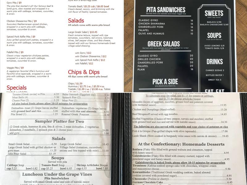 Street Pitas Menu