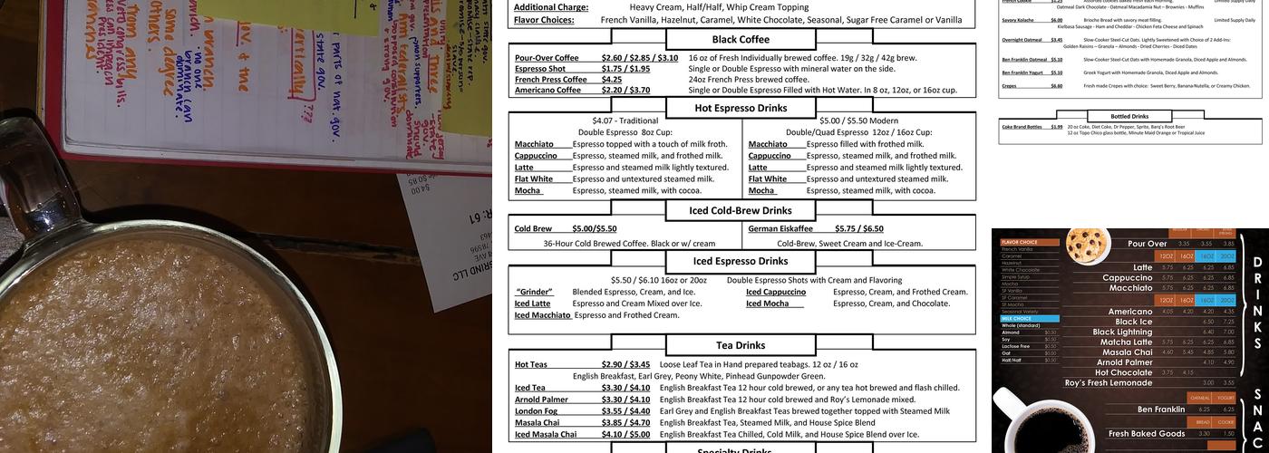 Weslaco's Daily Grind | Coffee, Teas, Pastries Menu