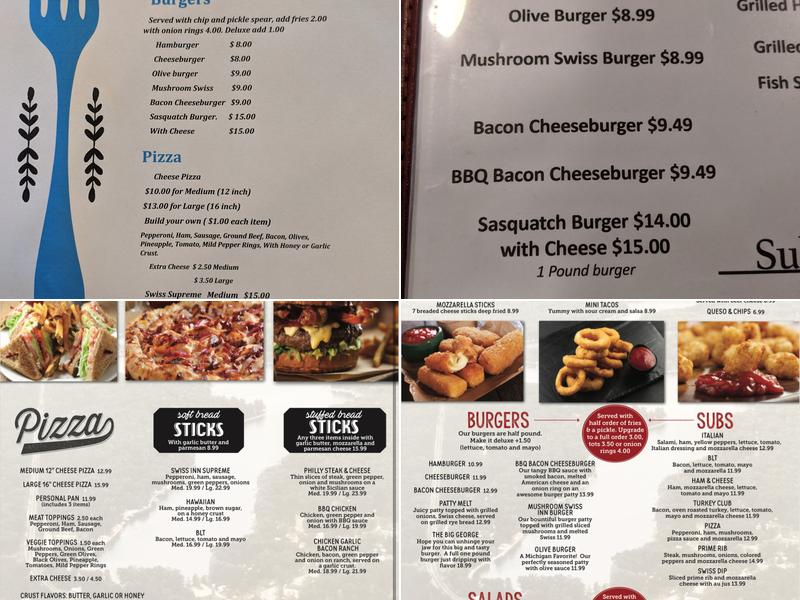 Swiss Inn Menu