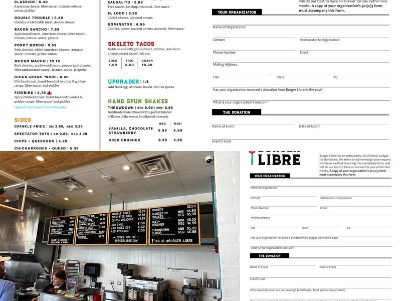 Burger Libre Menu