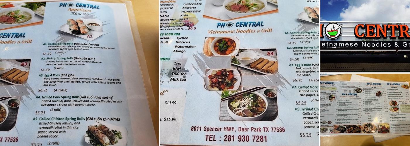 PHO Central Menu