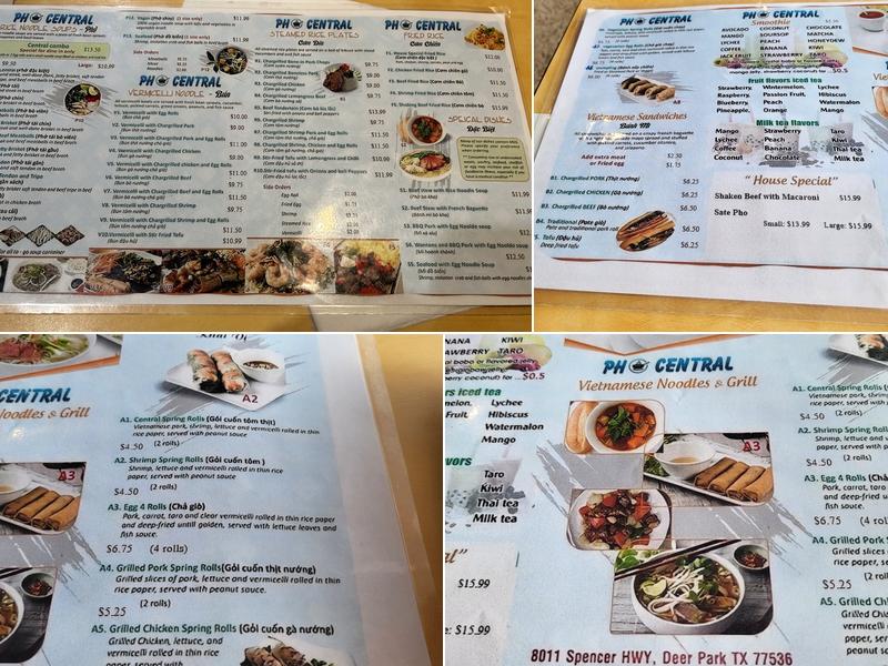 PHO Central Menu