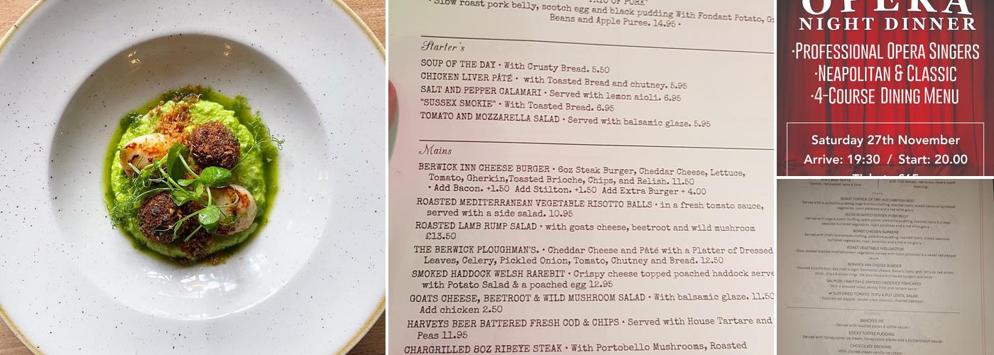 The Berwick Inn Menu