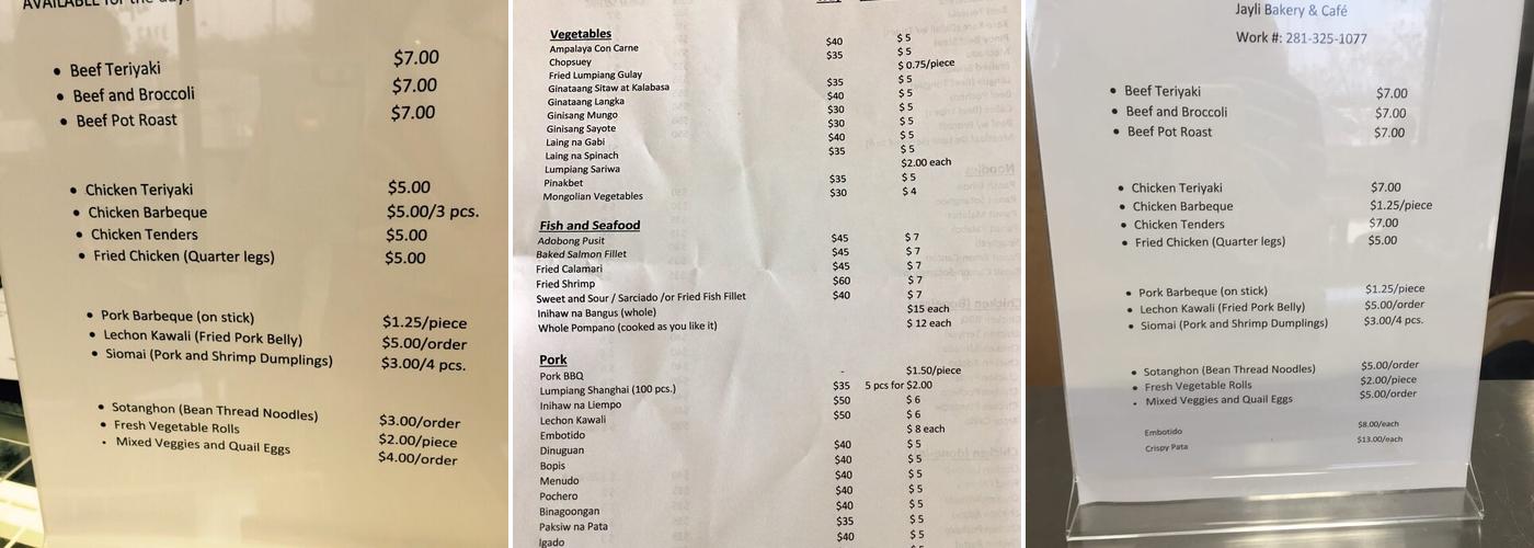 Little Butterflies Montessori Sugarland Menu