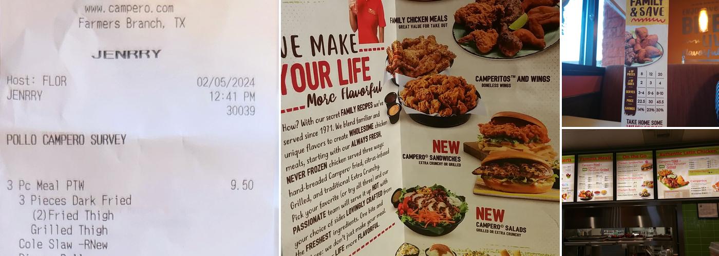 Pollo Campero Menu