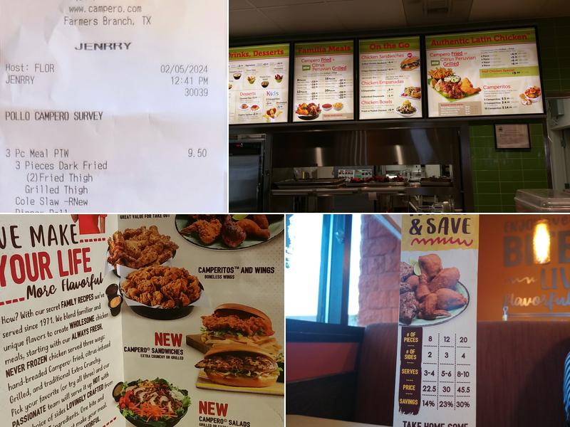Pollo Campero Menu