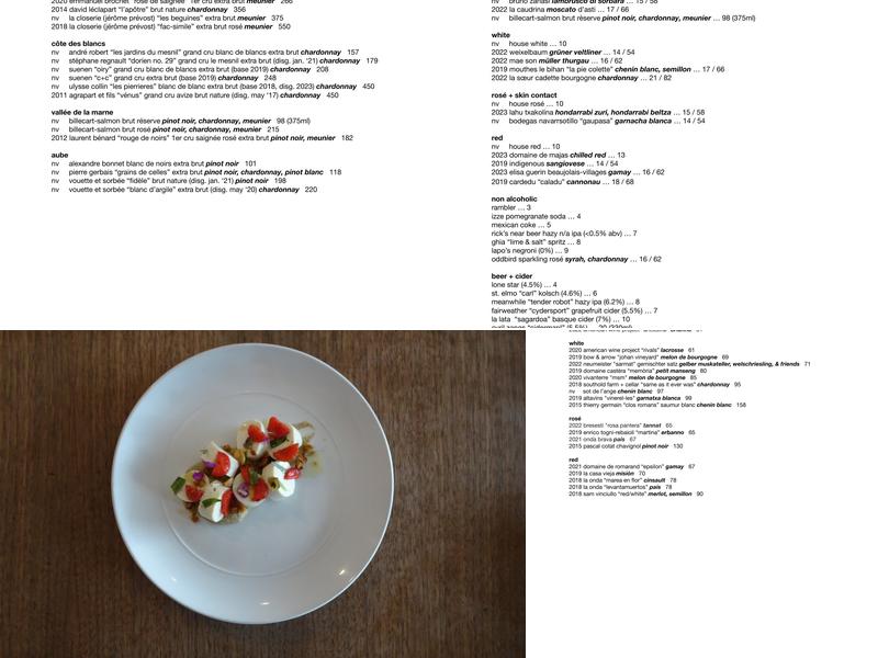 Bufalina Due Menu