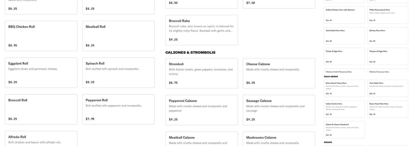Sofia Pizza Menu