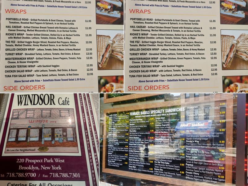 Windsor Cafe Menu