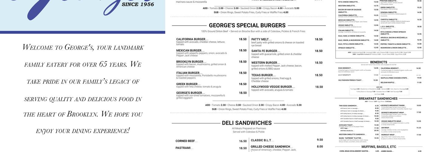 George's Menu