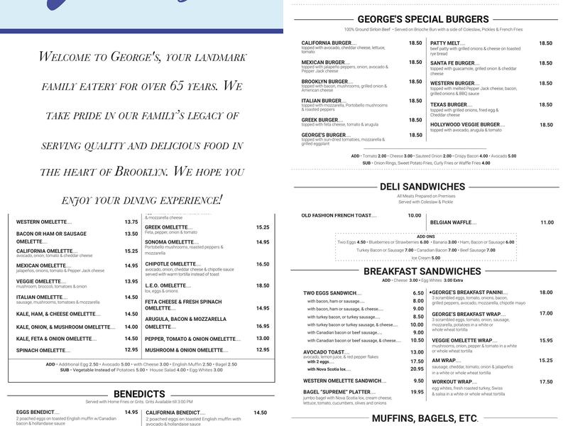 George's Menu
