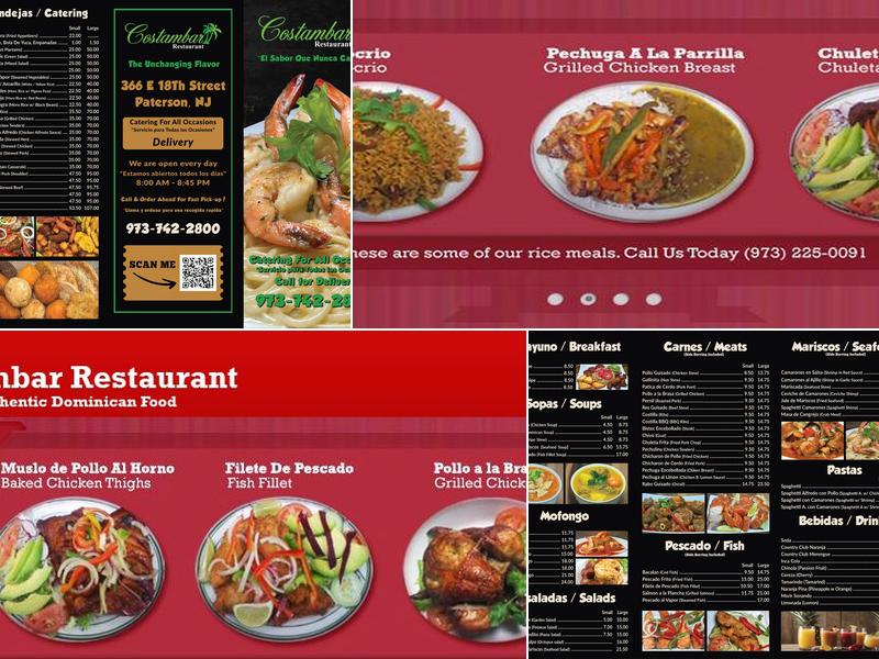 Costambar Restaurant Menu