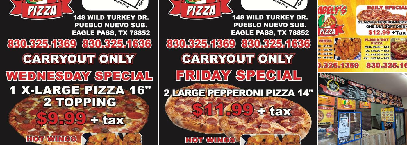 Mabely’s Pizza Menu