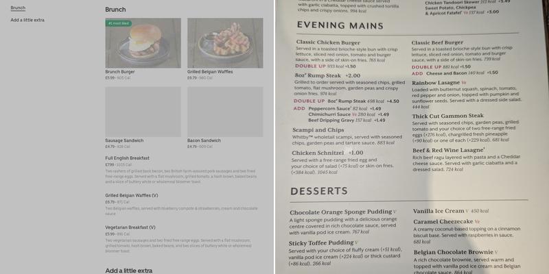 The Harrow Menu