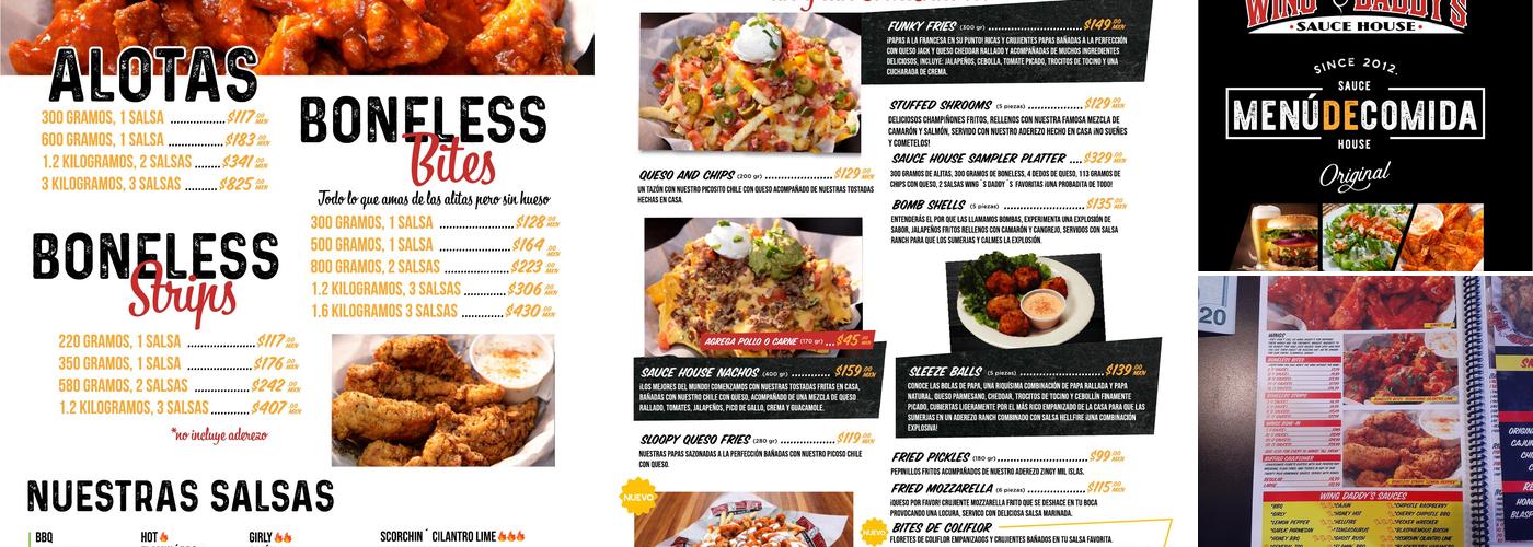 Wing Daddy's Sauce House Menu