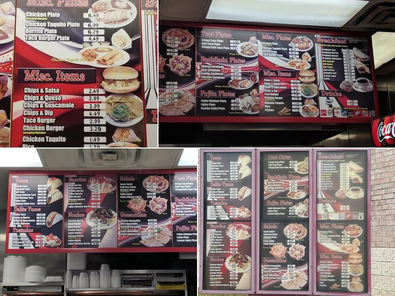 Taco Delite Menu