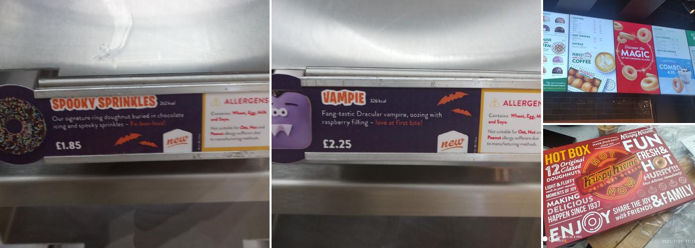 Krispy Kreme Westfield Stratford Menu