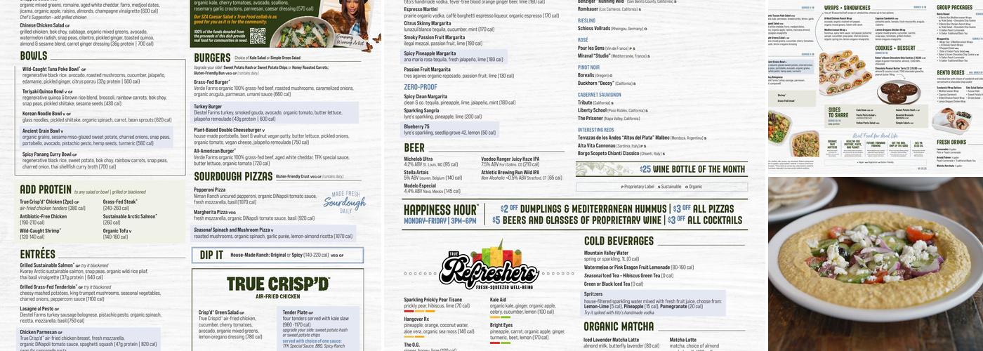 True Food Kitchen Menu