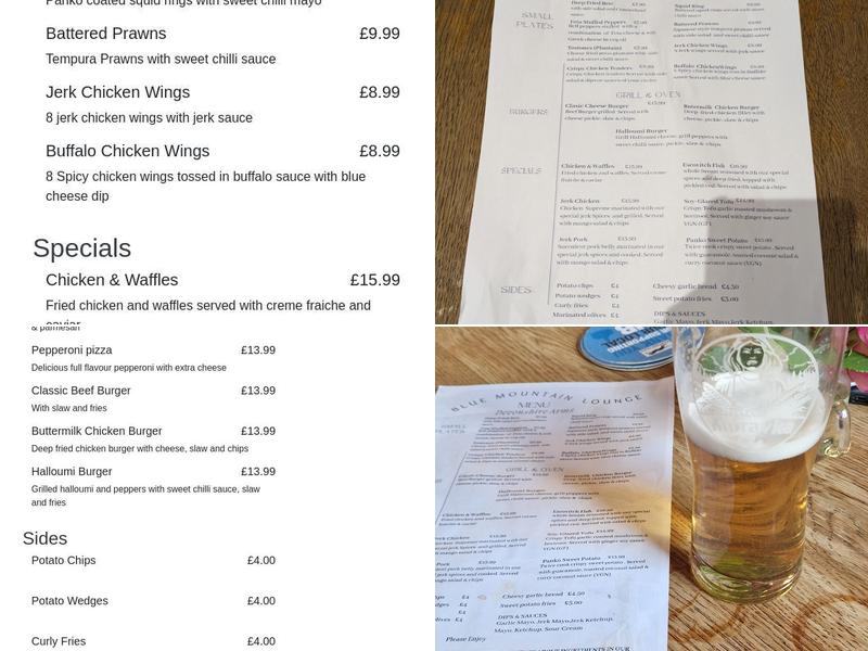 Devonshire Arms Menu