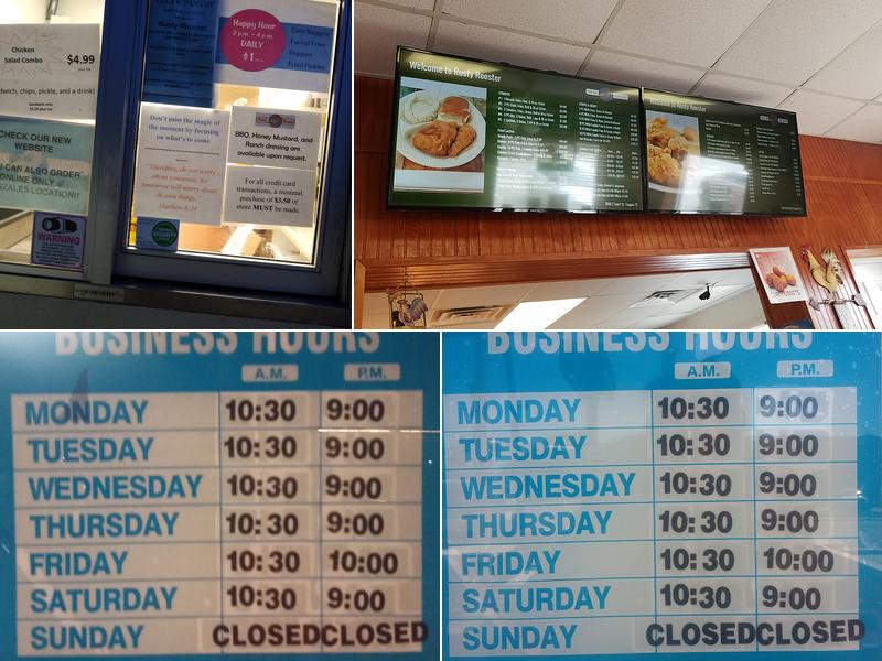 Rusty Rooster Menu