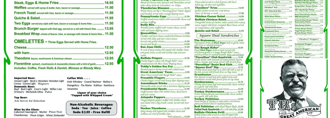 T R's Menu