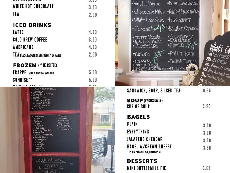 Timbers Menu