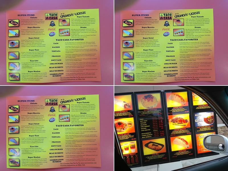 Taco Casa Menu