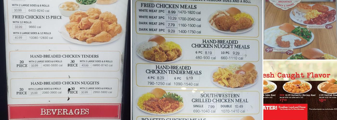 Grandy's Menu