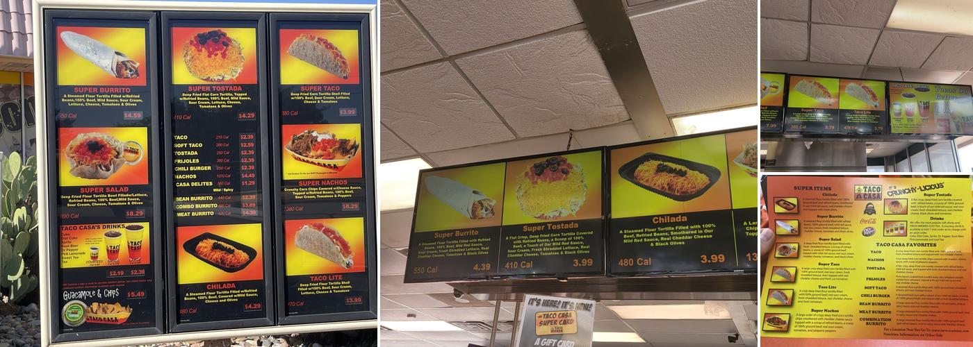 Taco Casa Menu