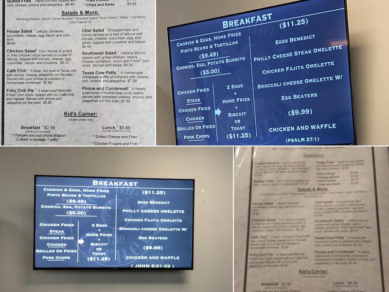 Corner Cafe Menu