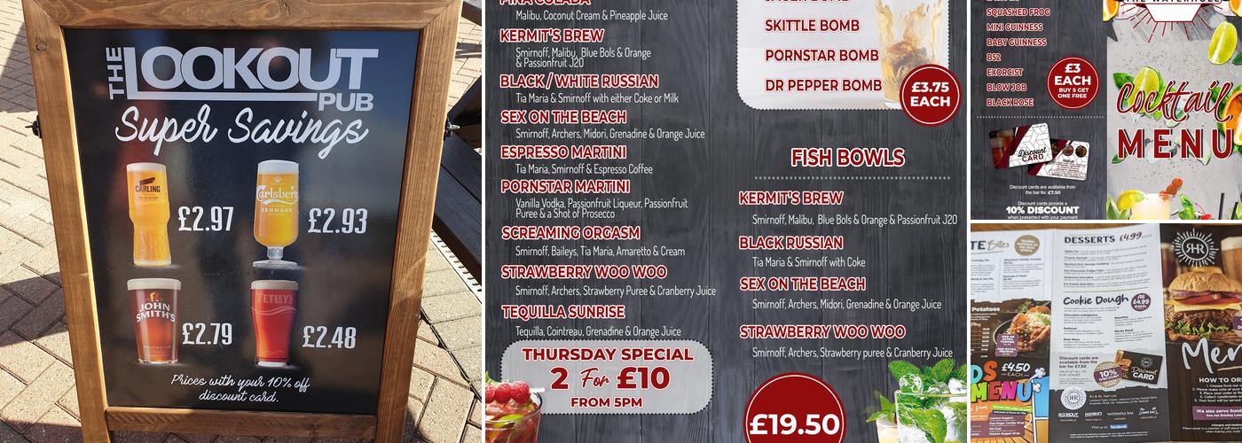 The Lookout Public House Menu