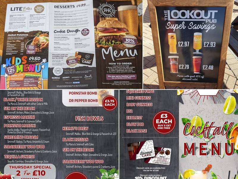 The Lookout Public House Menu