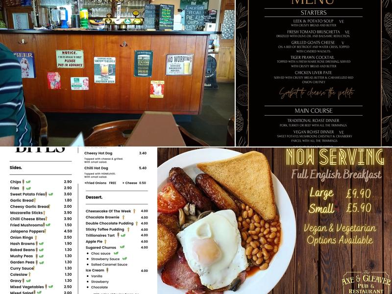 Axe & Cleaver Inn Menu