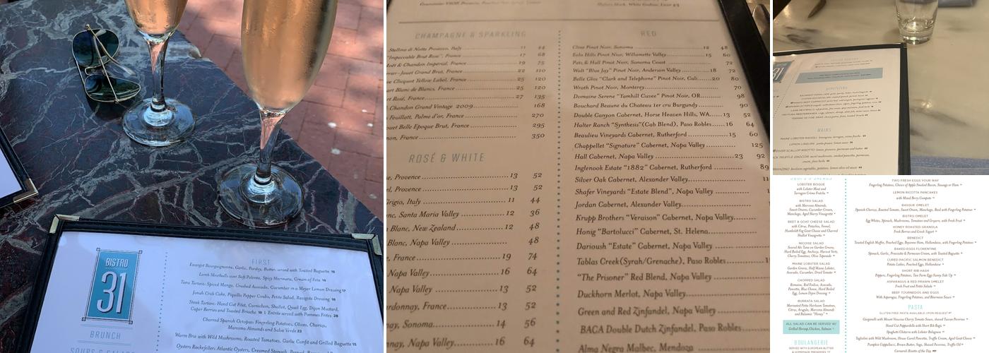 Bistro 31 Menu