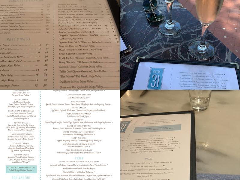 Bistro 31 Menu