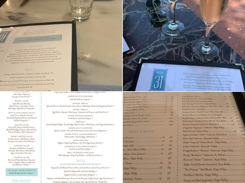 Bistro 31 Menu