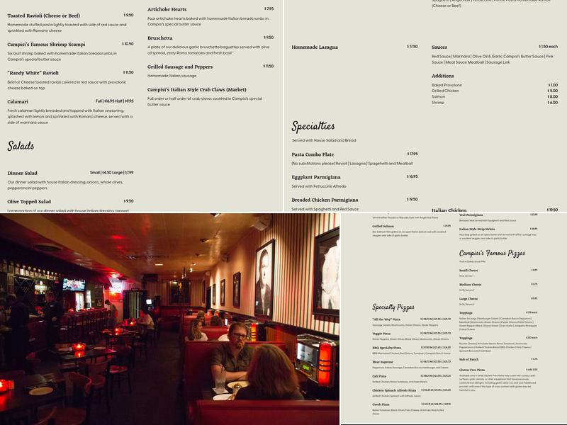 Campisi's Menu