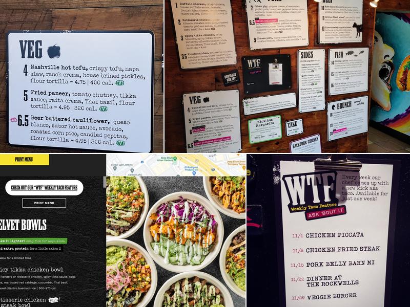 Velvet Taco Menu