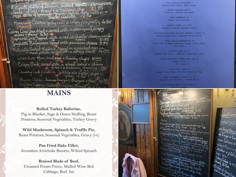 Bucks Head Menu