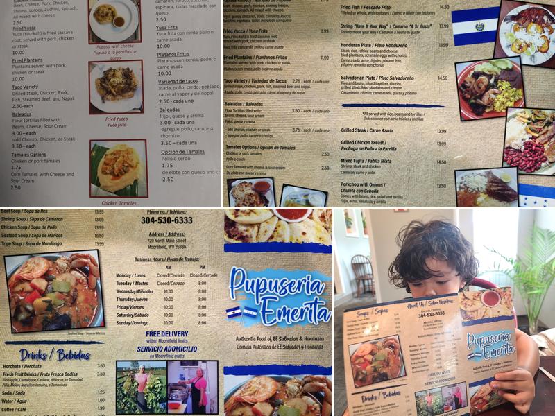 Pupuseria Emerita Menu