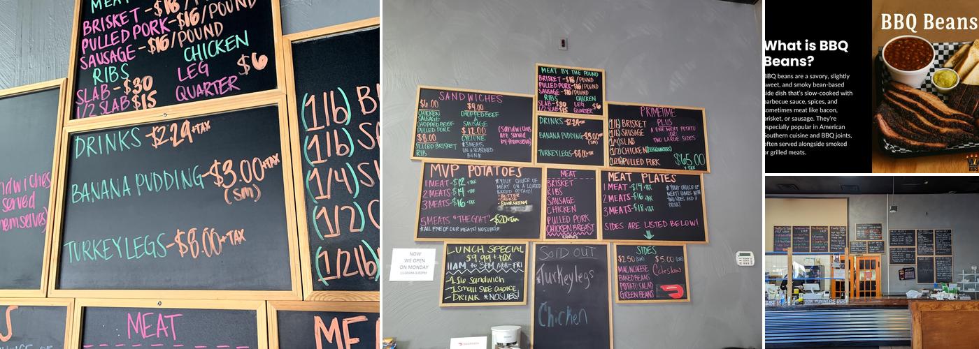 Winners BBQ - Plano Menu