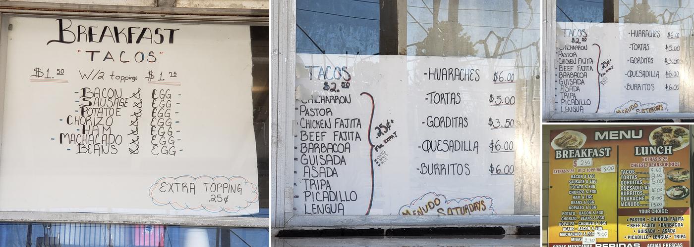 La Palmita Menu