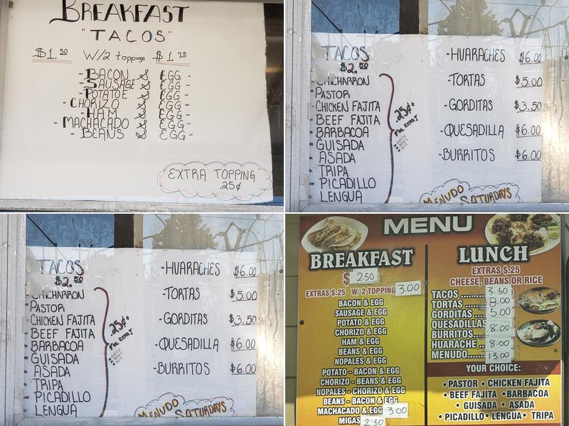 La Palmita Menu