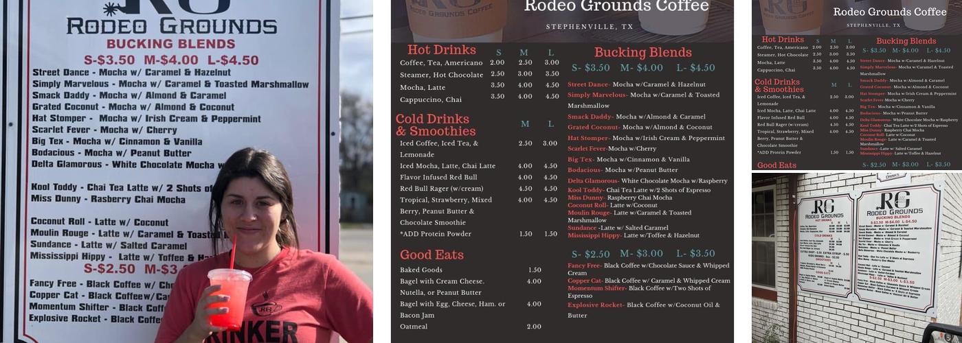 Rodeo Ground Coffee Menu
