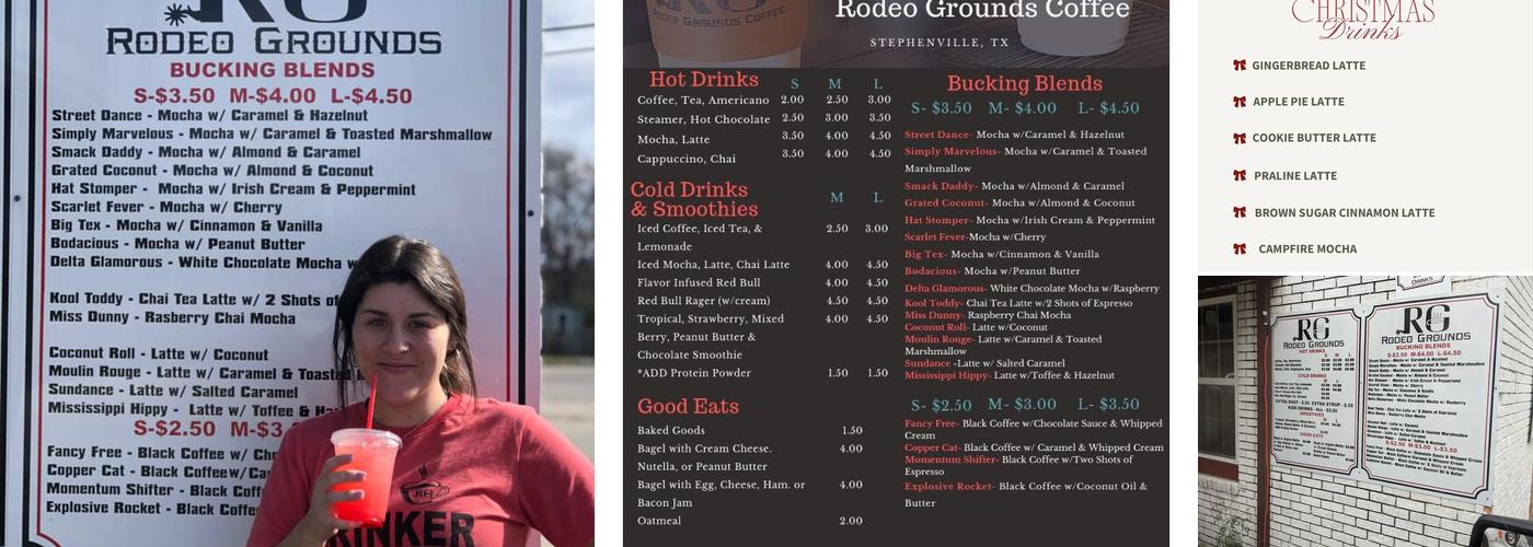 Rodeo Ground Coffee Menu