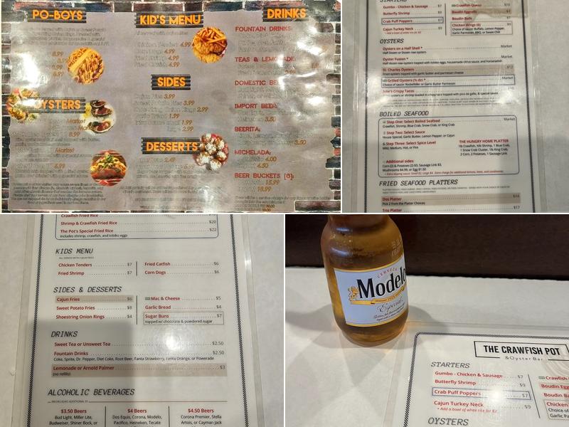 The Crawfish Pot & Oyster Bar Menu